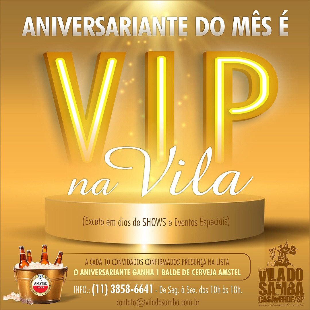 Comemore na Vila do Samba